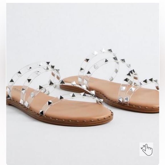Torrid clear rock stud wide width sandals size 8 - Picture 2 of 7
